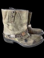 Olivgrüne Lederboots WIE NEU