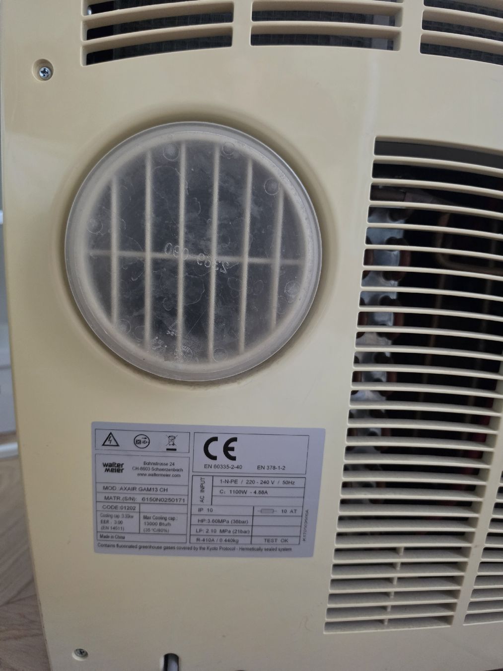 Klimageräte: AxAir Portable Klimaanlage – Gebraucht aus Basel von Chutch 2