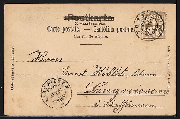 Cartoline postali: AK St. Gallen, Marktplatz, 1901 – Usato da Berlin venduto da bartko-reher 1