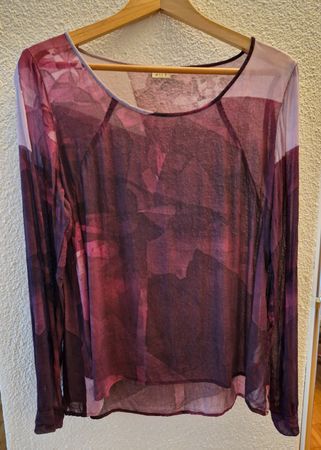 Nile Bluse Gr. S, bordeaux, leicht transparent, Viscose