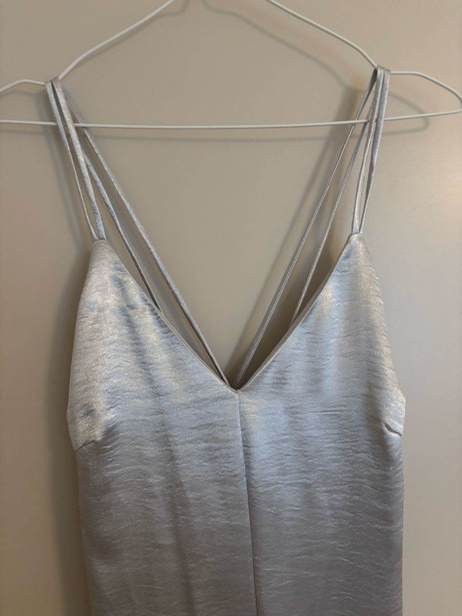 H&M Vestiti: Abendkleid Silber Seide Grösse 42 – Usato da Arbon venduto da Viktoriaa 2