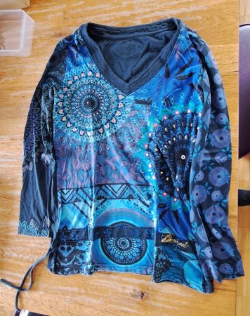 Desigual langarm Shirt blau und bunt