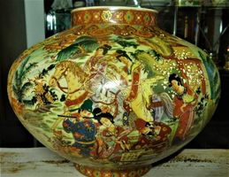 Japanische Vintage-Vase mit Geisha Imari-Stil signiert‎