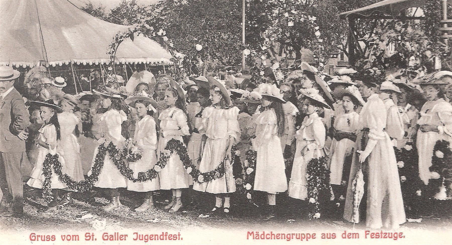 Ansichtskarten: 17.7.1907 Gruss vom St.Galler Jugendfest – Gebraucht aus Zürich von Hagliweg