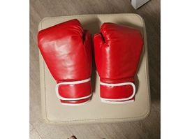 paire de gants boxe rouges similicuir unisexe neufs T unique
