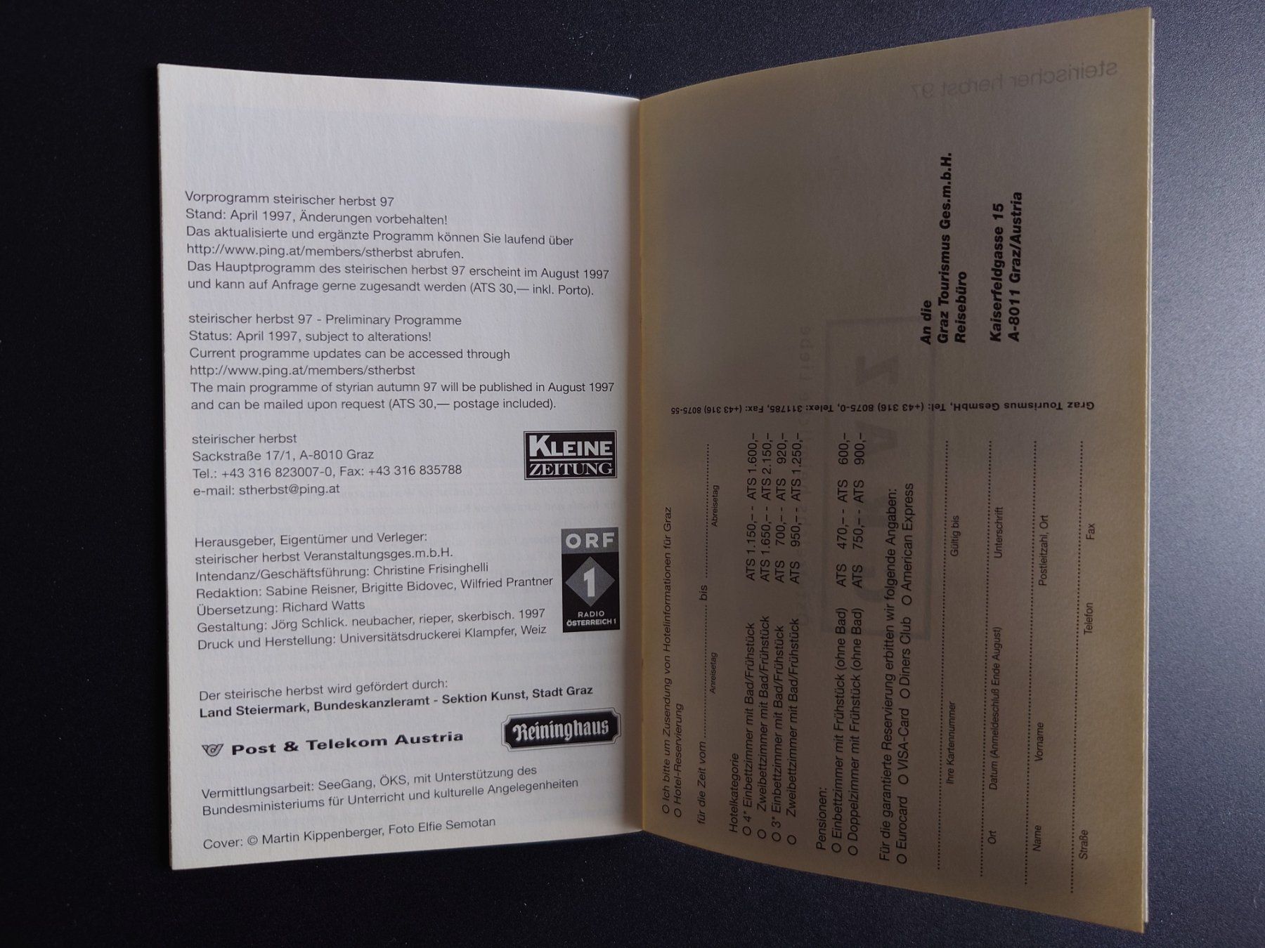 Libri: Martin Kippenberger - Vorprogramm Steirischer Herbst 97. – Usato da Zürich venduto da Artsession71 2