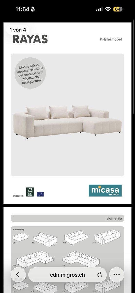 Micasa Sofas: Wohnzimmermöbel – Gebraucht aus Burgdorf von dij_n6j5