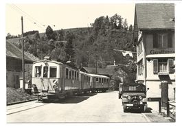 Neuägeri -Bahnhalt - Gasthof Schmidli  Auto Nr. ZG 3809 1954