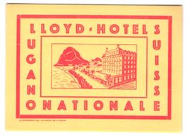 Kofferaufkleber Lugano, Lloyd-Hotel Nati