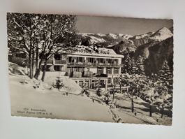 Alte Winter-AK Hotel Alpina, Braunwald, ungelaufen