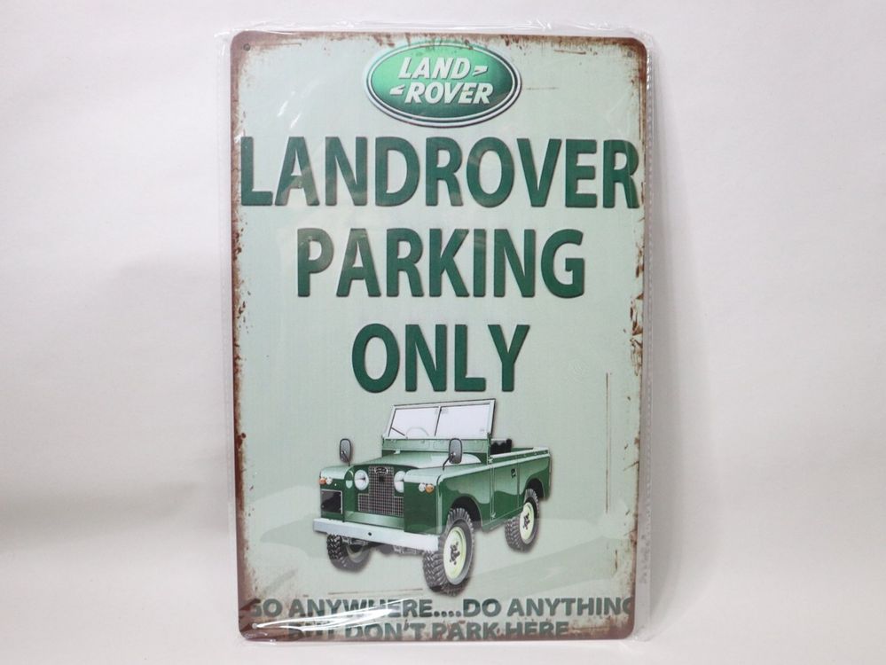 Targa Metallo 'Land Rover Parking Only' - Vintage 30x20cm, Decorazione Per Bar, Pub O Casa - Foto 12