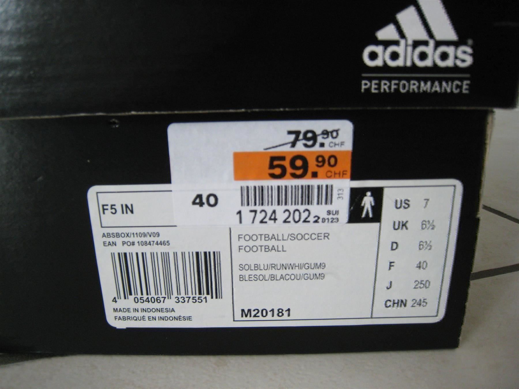 Adidas Scarpe da uomo: ***** Blau/orangefarbene Adidas Basket – Nuovo e nell'imballaggio originale da Villaz-St-Pierre venduto da Ubid 3