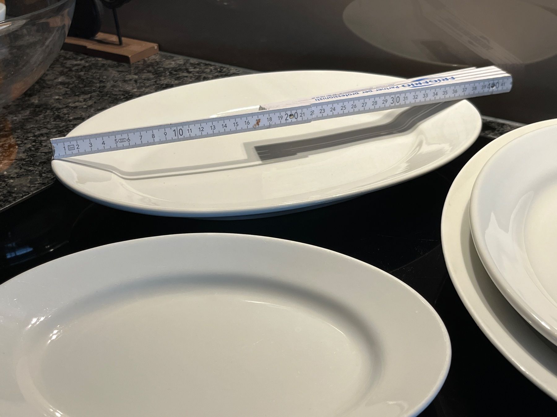Piatti di portata: 4er Set Platten, Vorlegeplatten, Geschirr, Weiss – Usato da Stetten AG venduto da Brissago25 4