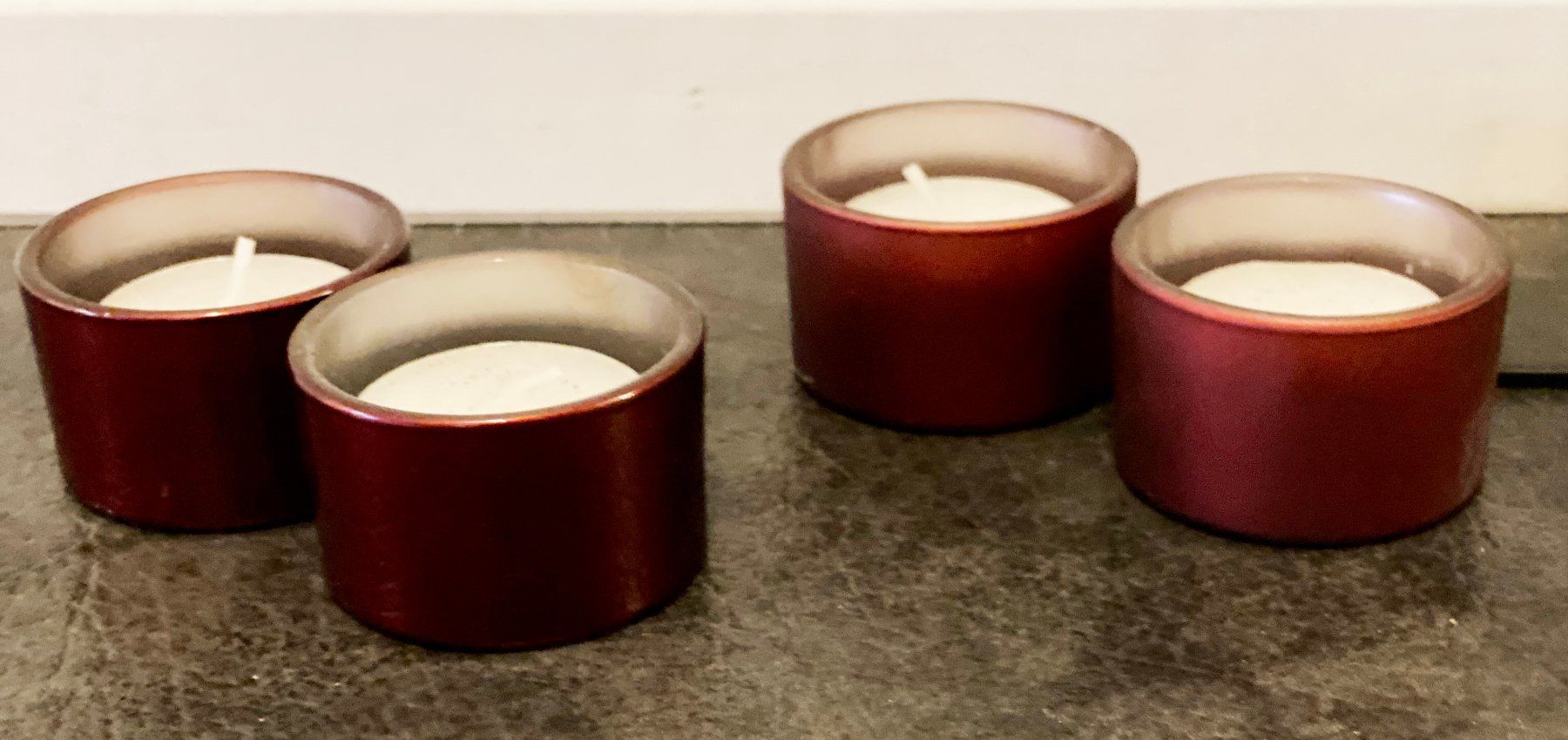 Tutte le decorazioni: 4 Teelichthalter und 1 Dekoherz / Deko – Usato da Eschenbach SG venduto da Sums 1