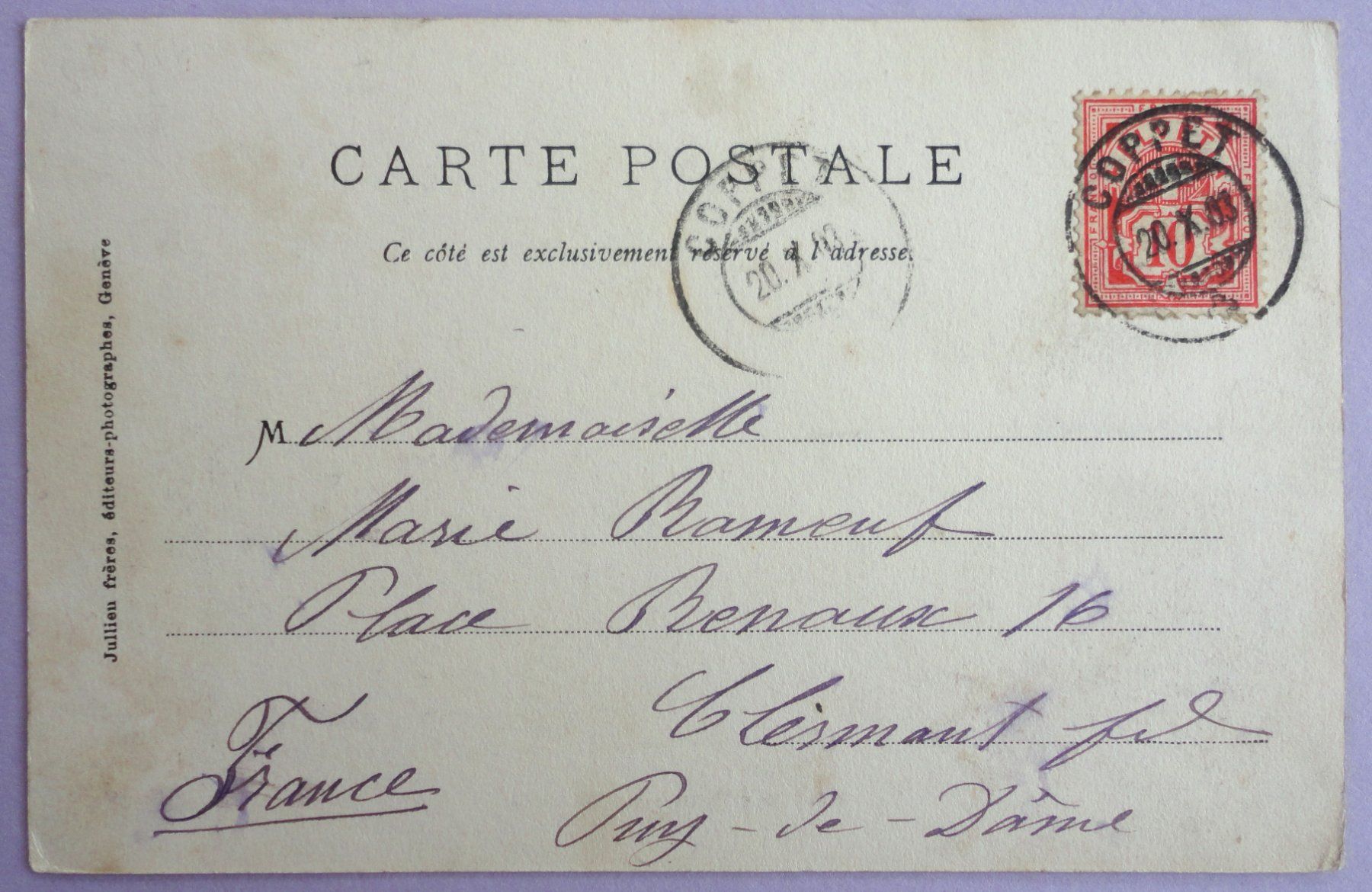 Cartoline postali: Nyon - Le Château – Difettoso da Fétigny venduto da Billy2miny 1