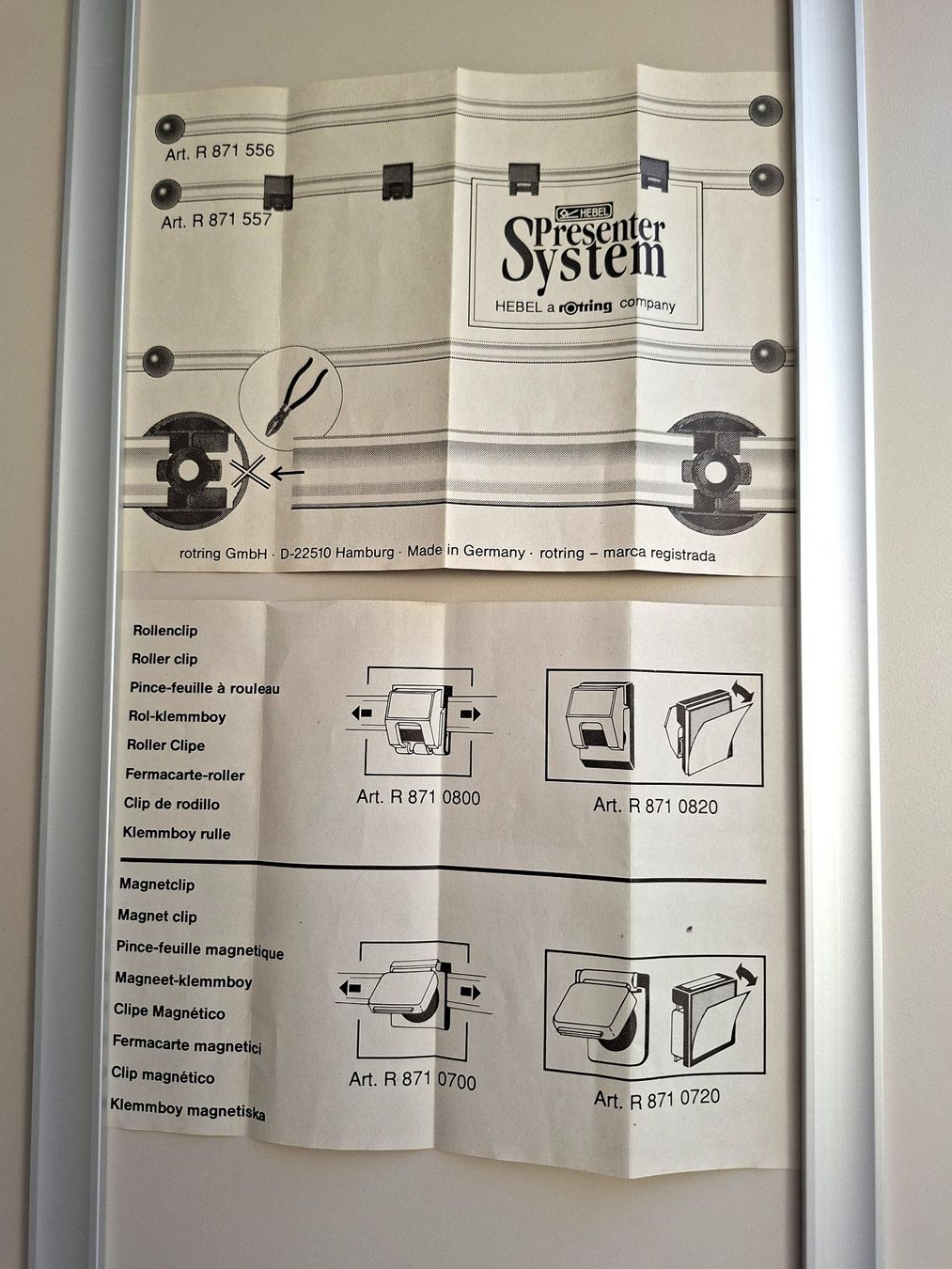 Sonstige Büroeinrichtungen: Planhalter mit Rollenclip - Presenter System - Hebel-Rotring – Gebraucht aus Wetzikon ZH von Frischbach 1