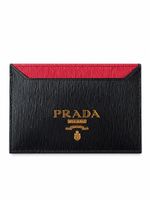 Prada Kartenhalter Leder schwarz rot guter Zustand