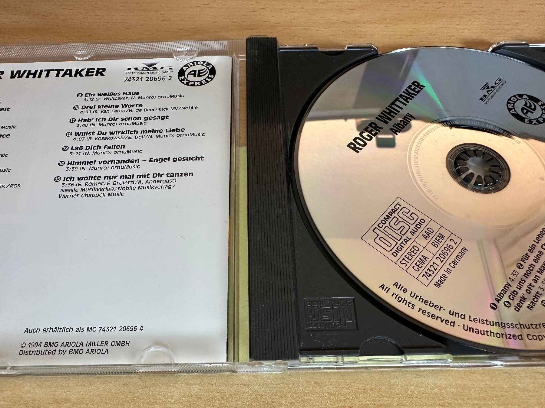 CD: Roger Whittaker – Albany – Usato da Rikon im Tösstal venduto da Alpenmutz 2