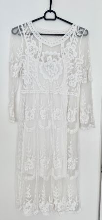 Weisses Spitzenkleid Gr. S SHEIN Boho Sommerkleid