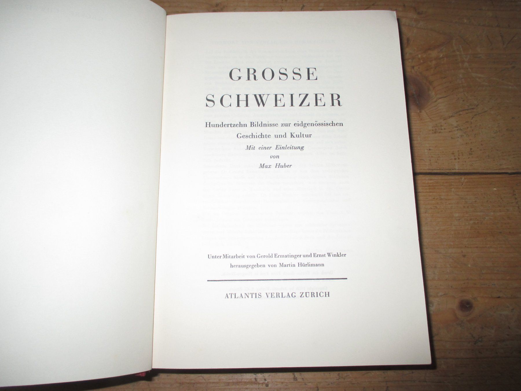 Bücher: Grosse Schweizer, 1938 – Gebraucht aus Flims - Dorf von Stagediver 1