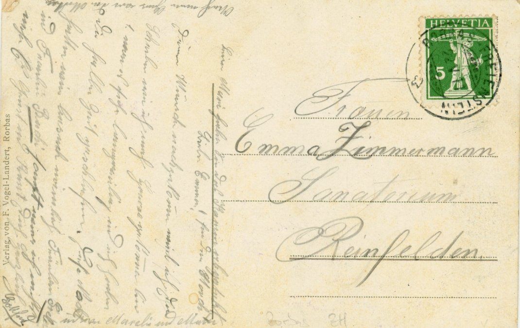 Cartoline postali: Rorbas-Freienstein  ZH  -  Generalansicht    um 1911 – Usato da Brig venduto da Valcards54 1