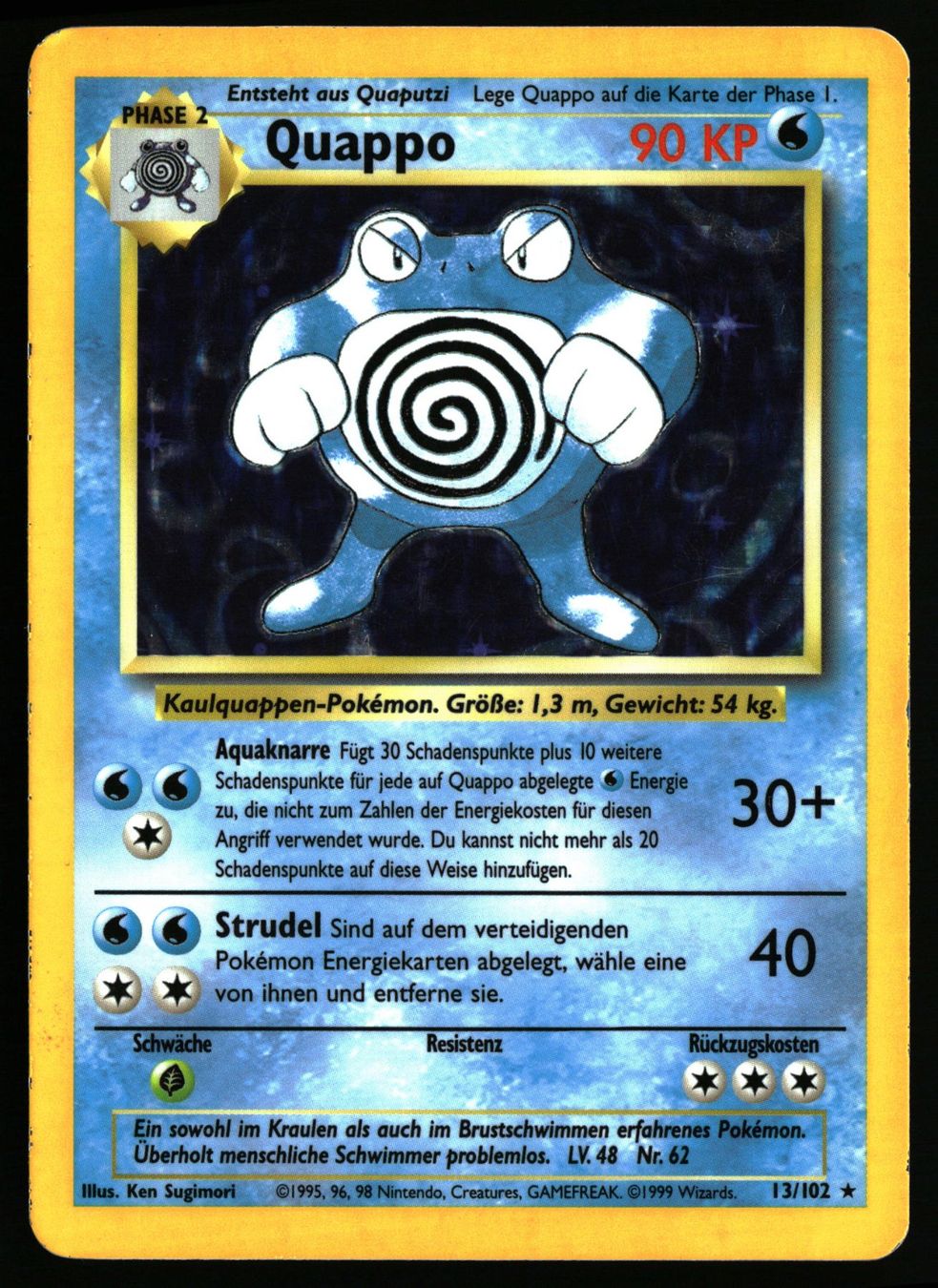 Pokémon Carte collezionabili: Quappo #13 Basis Set DE – Usato da Feuerthalen venduto da Plazatoys
