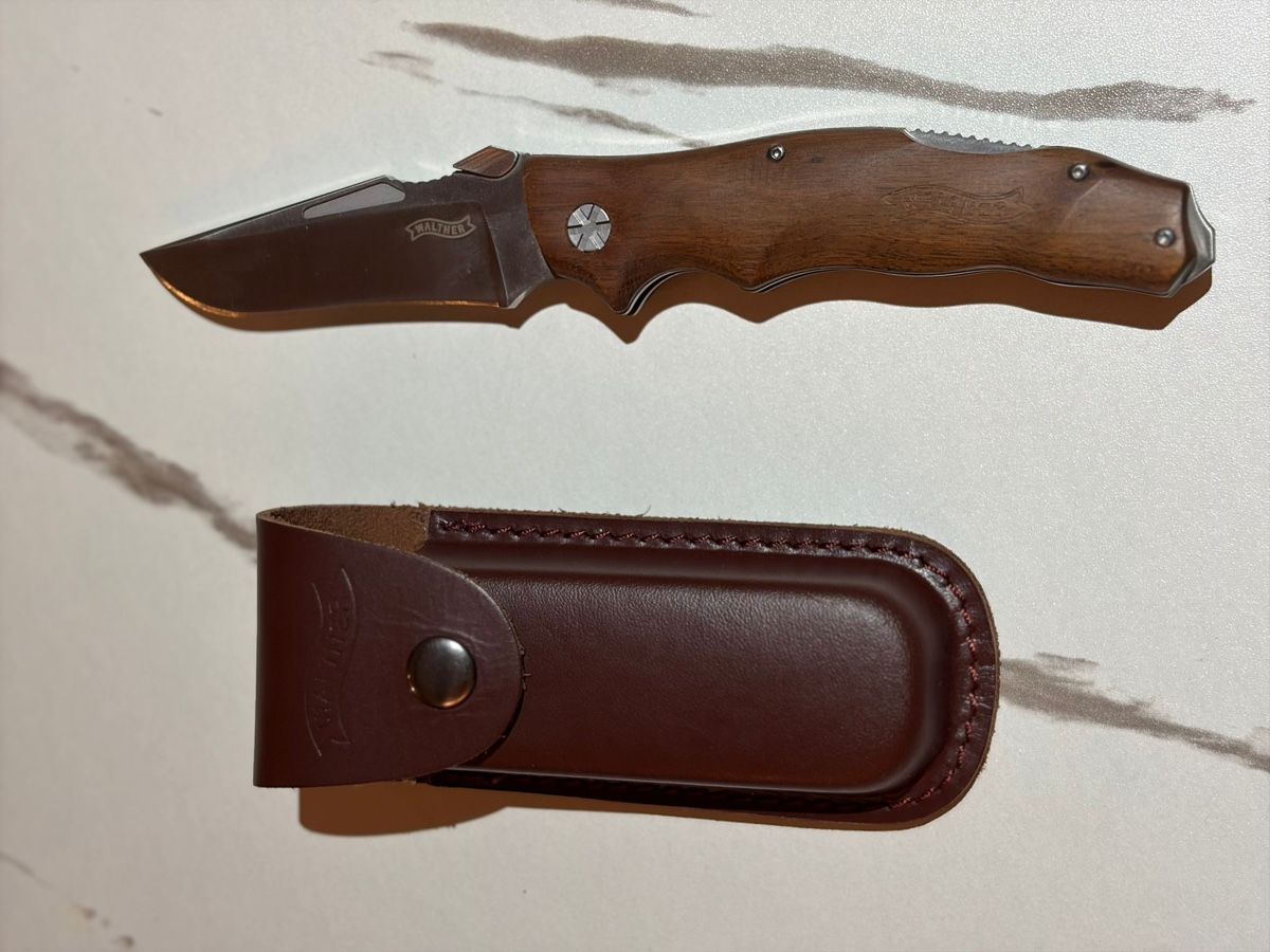 Walther Coltelli tascabile: Walther Klappmesser mit Lederscheide - Top Zustand! – Nuovo e nell'imballaggio originale da Glattfelden venduto da pal_95tk 2