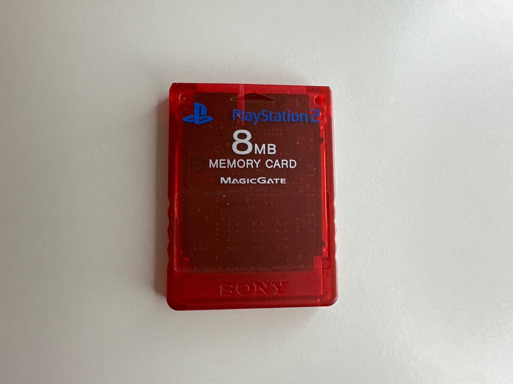 Sony Memory unit & Memory card: PS2 Memory Card rot durchsichtig – Usato da St.gallen venduto da taduz