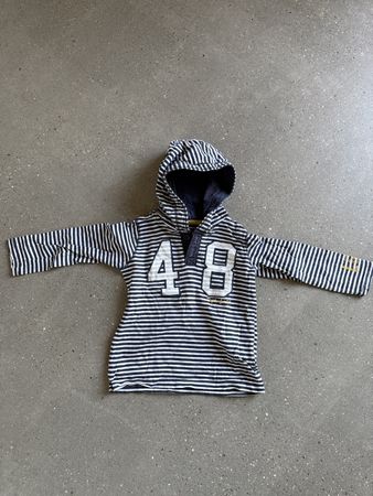Kapuzenpullover L.O.G.G. H&M gestreift Grösse 86 blau