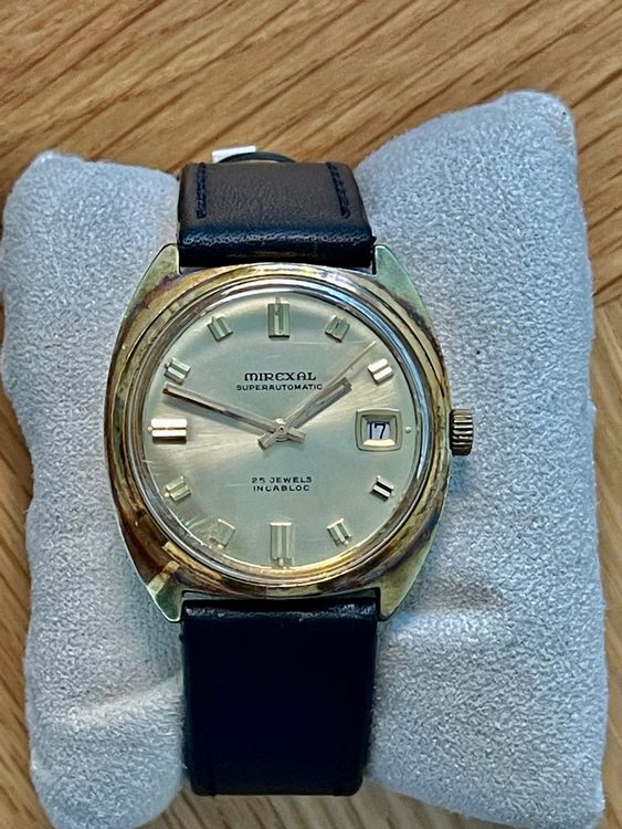 Montre Vintage Mirexal Super Automatic - 25 Rubis, Incabloc - Années 1970 - Occasion Très Bon état