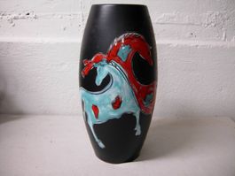 Grosser Design Bodenvase-Schweiz 2 H.20 Jhdt.