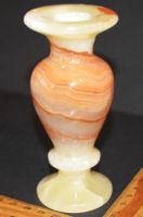 Deko - Heilstein W-71– Ägyptischer Alabaster - Kerzenständer