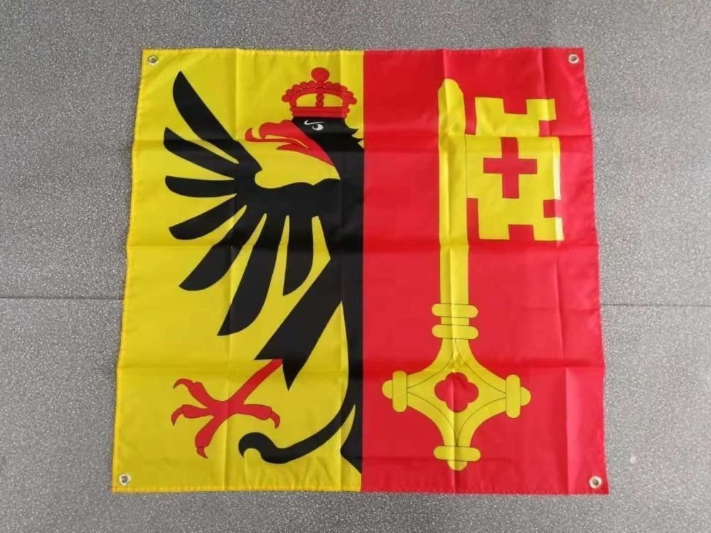 Bandiere: Schweizer Flagge des Kantons Genf 90x90cm – Nuovo e nell'imballaggio originale da Gurmels venduto da Swisspod