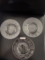 3er Set Teller aus Glas, Glasi Hergiswil, Durch. ca. 16 cm