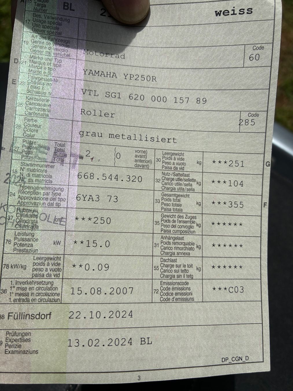 Yamaha Scooter: Yamaha yp 250 – Usato da St.Gallen venduto da niki112 5
