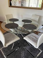 Glas-Tisch inkl. 4 Stühle Möbel Ferrari