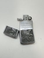 Feuerzeug Tristar American Eagle Motiv silberfarben gebrauch