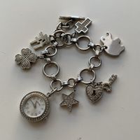 Charms Armband Uhr Kette Silber Edelstahl