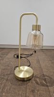 Goldene Nachttischlampe im Industrial Design, 2 Stück