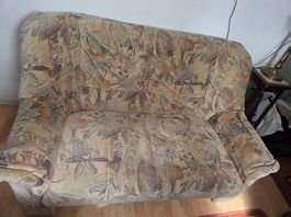 Polstergruppe / Sofa mit zwei Sesseln