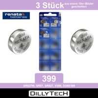 Renata 399 SR927W Knopfzellenbatterie - 3 Stk.