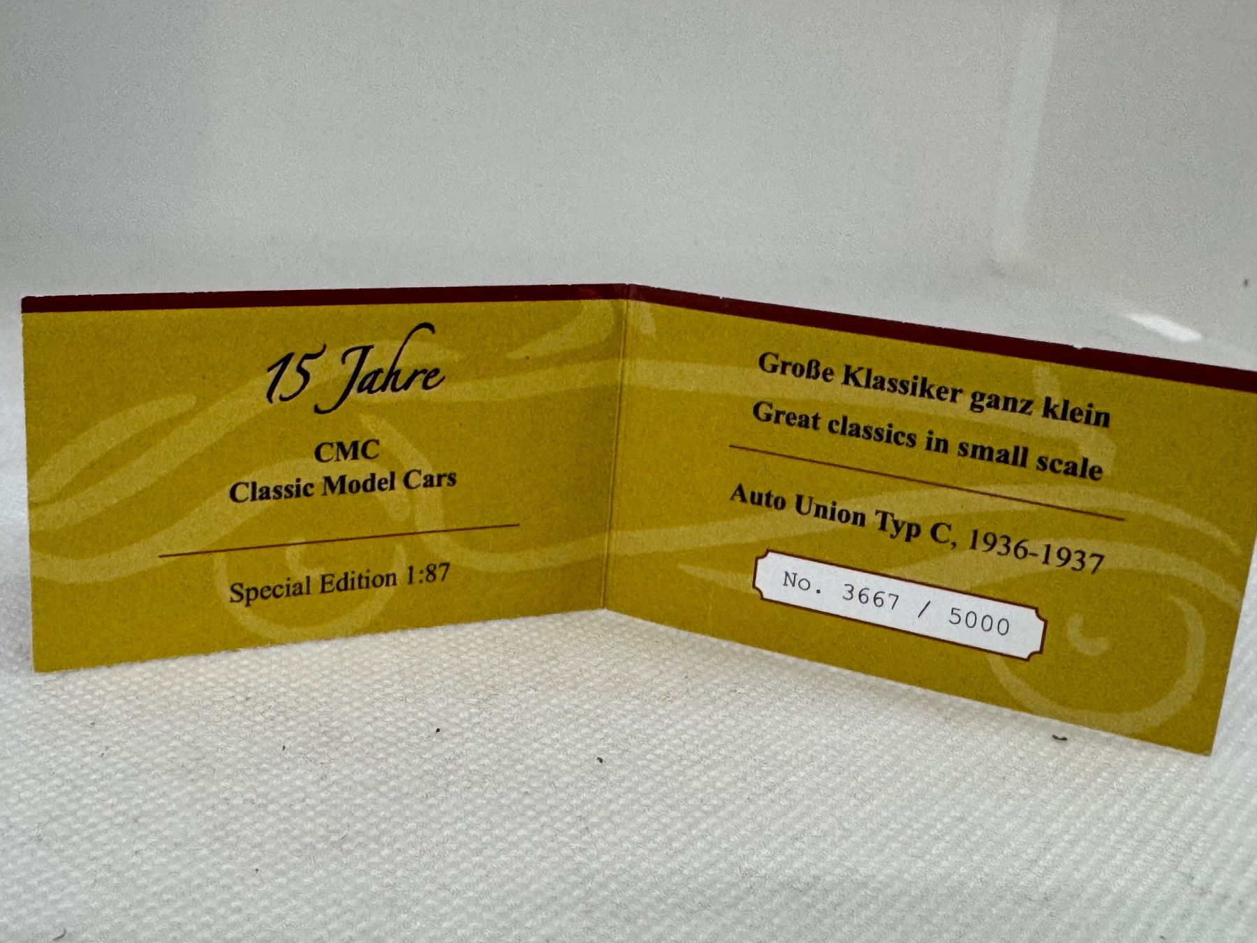 CMC Modellautos: Auto Union  Typ C 1936 15 Jahre CMC – Neu und originalverpackt aus Luzern von aa43modelcars-Luzern 6