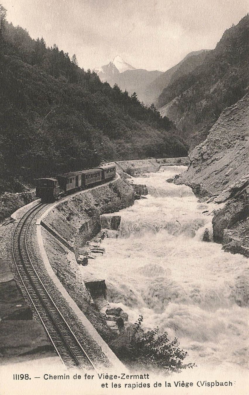 Cartoline postali: Chemin de fer viege Zermatt zug bahn – Usato da Biasca venduto da Blenio71