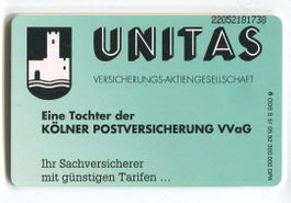 Telefonkarte "Unitas Versicherung".
