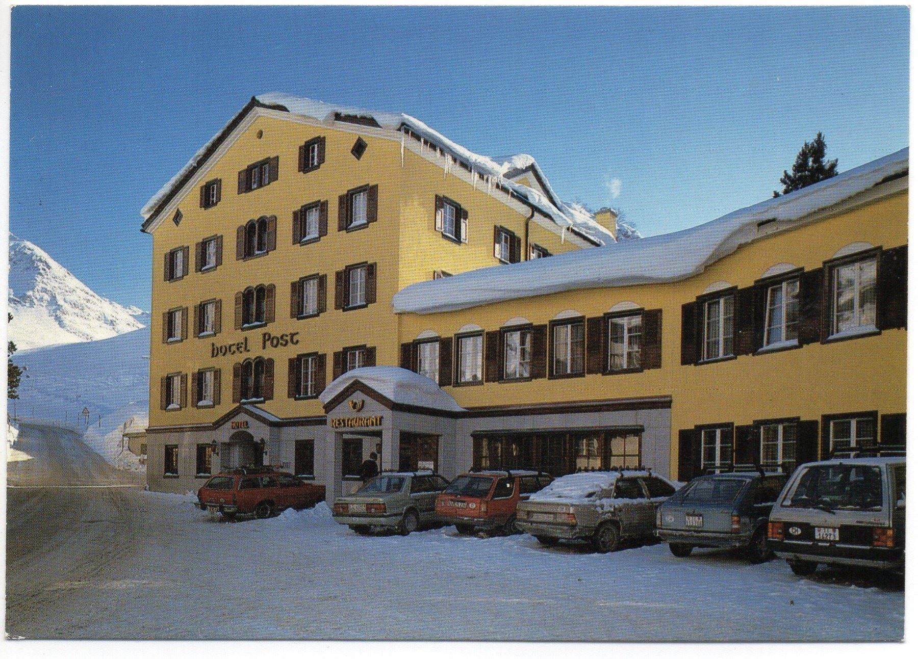 Ansichtskarten: BIVIO Hotel Post - Fam. A. Lanz, Auto – Gebraucht aus Jona von philajona
