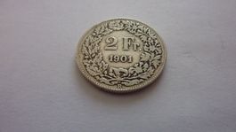 Uralter seltener Zweifränkler 1901, sehr schön