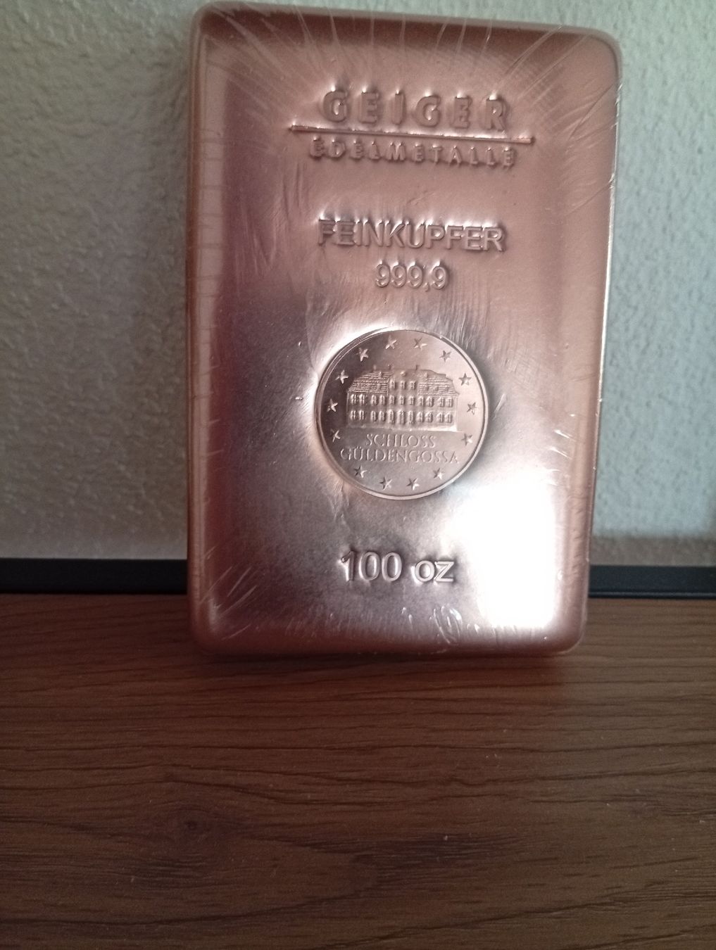 Métaux précieux: Geiger 100 Unzen Feinkupfer Barren – D'occasion à Balgach par VicAlox
