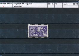 1923 Flugpost - 40 Rp., ** postfrisch
