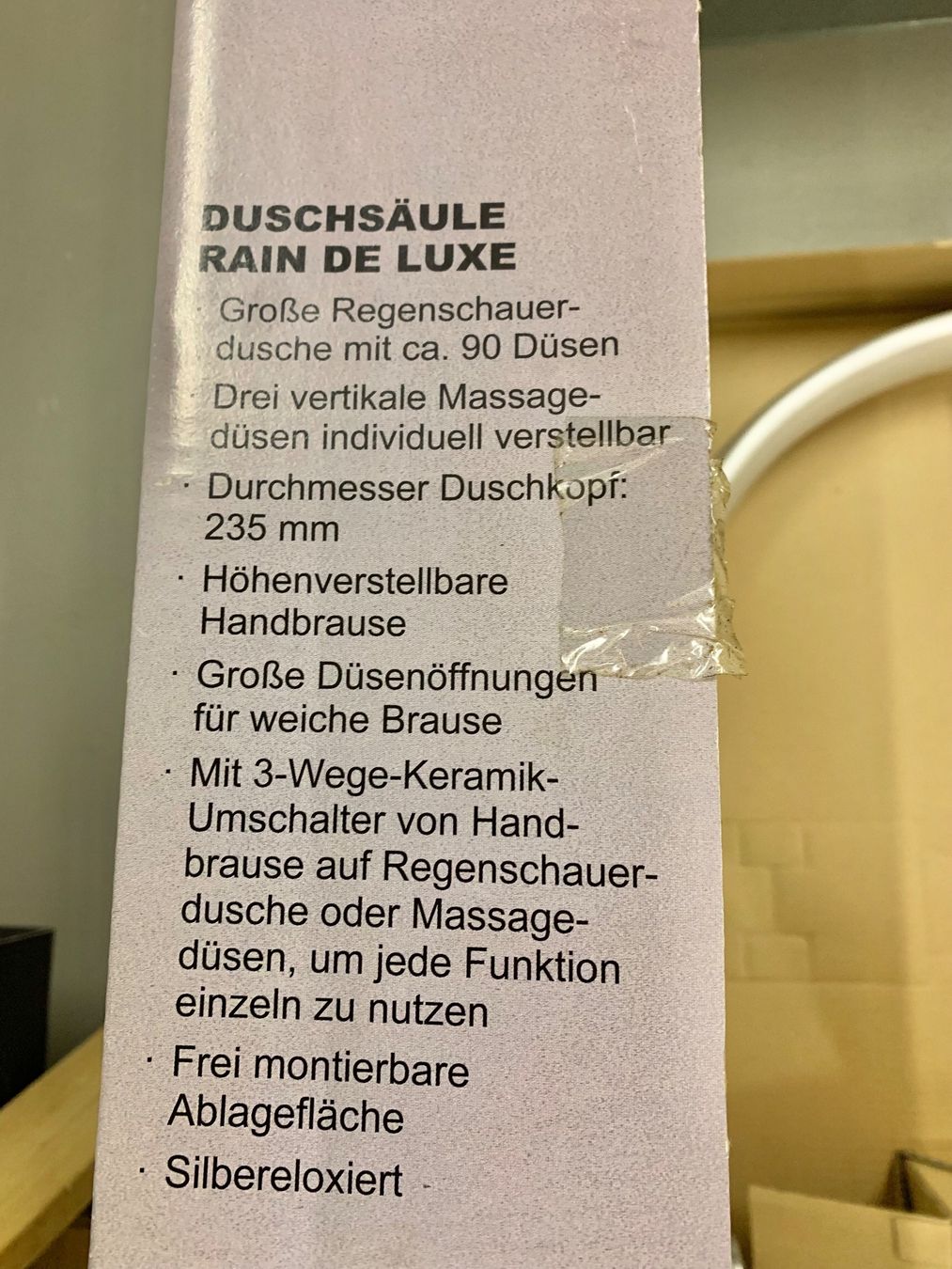 Duschen: Regendusche RAIN DE LUXE, Duschsäule, DUSAR – Gebraucht aus Dietikon von  6