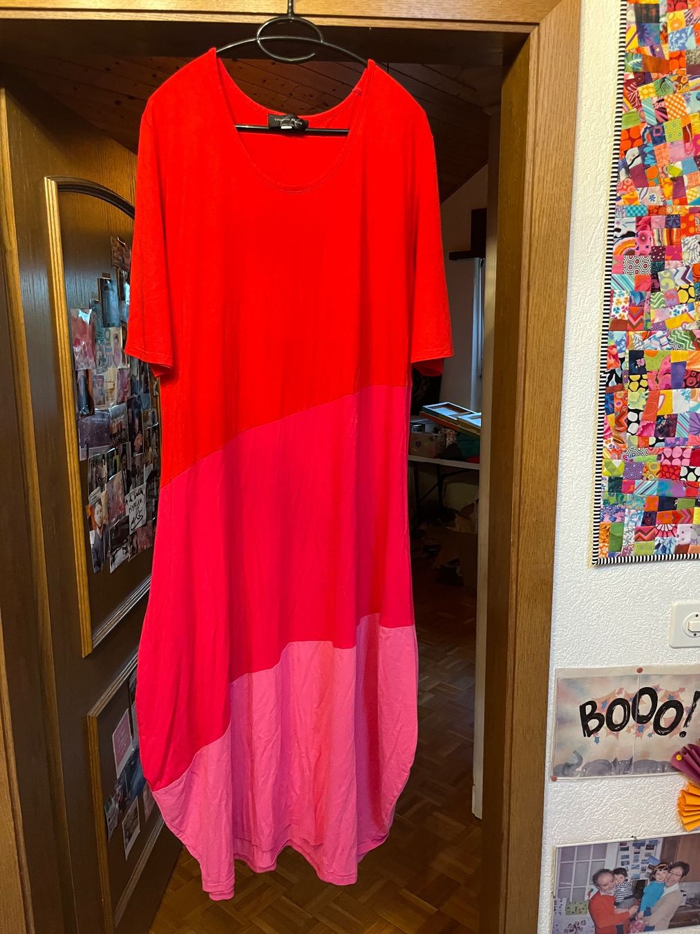Kleider: Robe longue 48/50 Vincenzo Allocca rouge rose – Gebraucht aus Porrentruy von Madamebovary